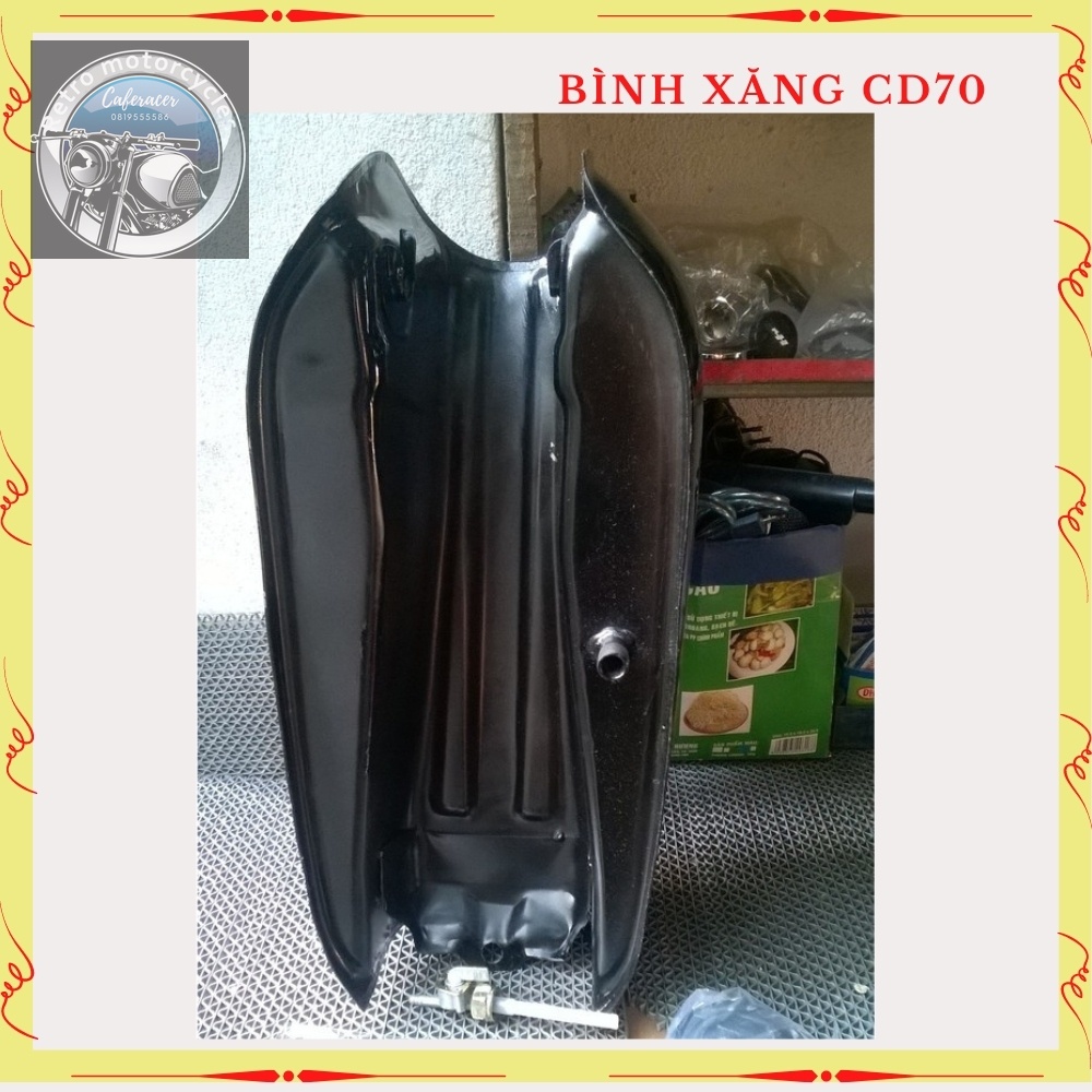Bình xăng CD70 , thùng xăng lớn độ xe CD70/90 , 67, dung tích hơn 6 lít, sơn tĩnh điện sẵn