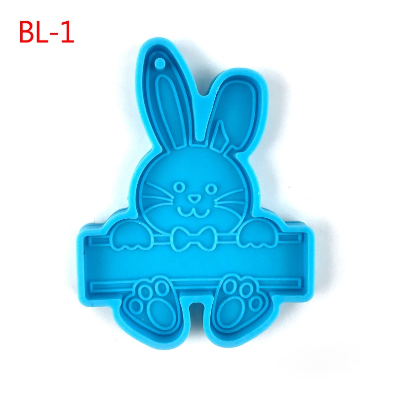 Khuôn Silicone Tạo Hình Làm Móc Khóa Hình Thỏ Phục Sinh Thủ Công