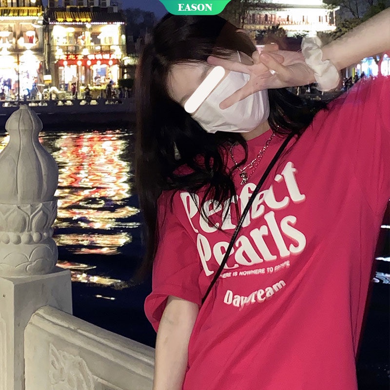 Áo Thun Nữ Tay Ngắn In Chữ Thời Trang Trẻ Trung
