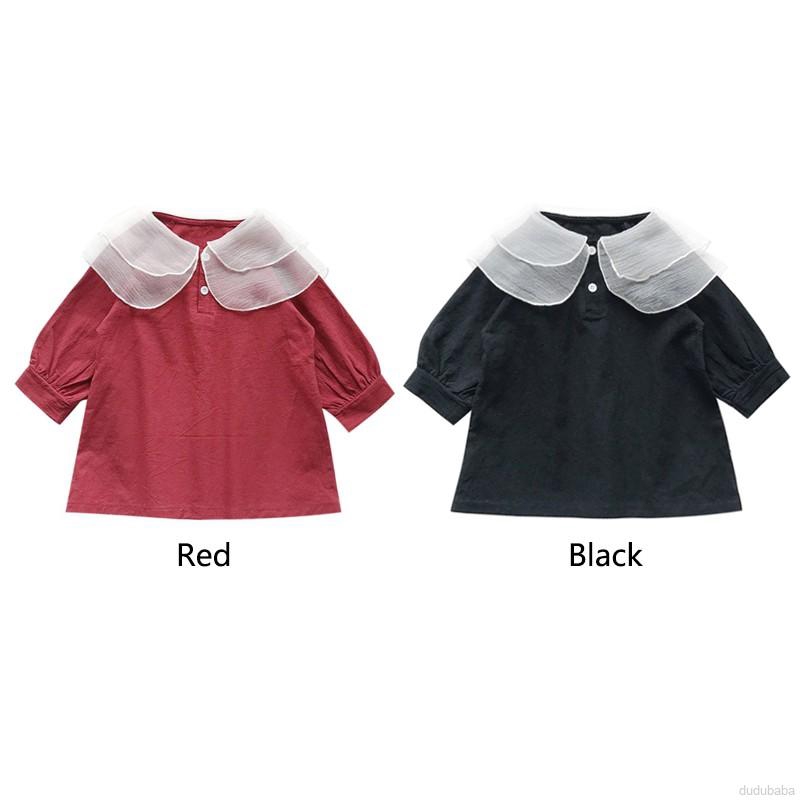 【dudubaba】Spring/Autumn Baby Girls Fashion Casual Long Sleeve Solid Color Dresses 2~8 Years Old