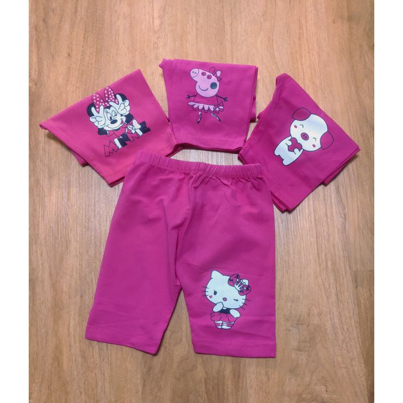 Quần Legging Lửng Bé Gái Cotton 4 Chiều Xuất 10-22kg