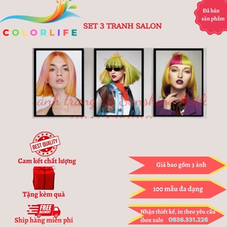 TRANH SALON TIỆM CẮT TÓC NỮ DÁN TREO TƯỜNG SIÊU ĐẸP GIÁ XƯỞNG K35 COLORLIFE