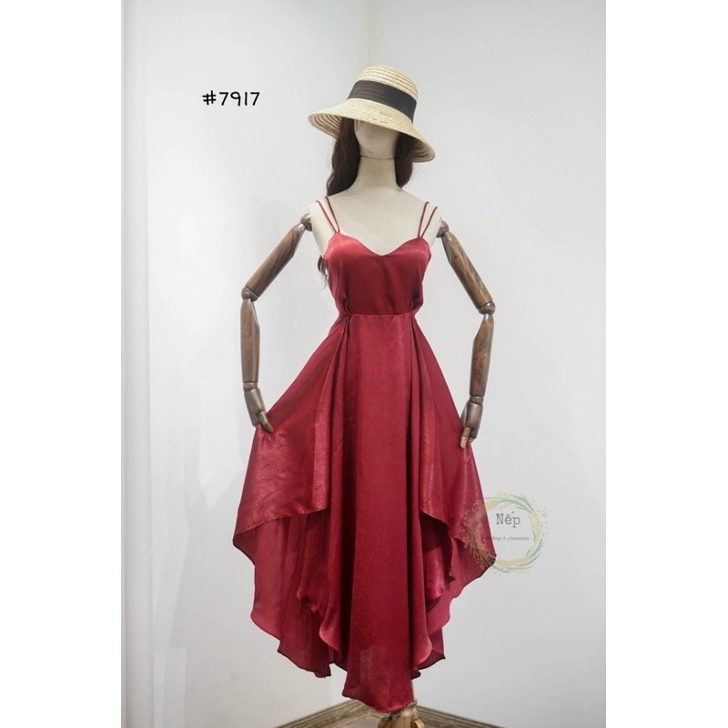 Váy dây maxi loại 1- hở lưng - xẻ vạt  [HOT NHẤT] chất siêu xịn