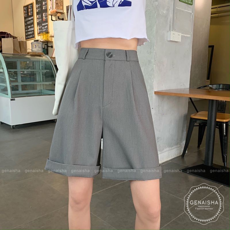 Quần Dài Lưng Cao Màu Trơn Kiểu Dáng Đơn Giản Thanh Lịch | BigBuy360 - bigbuy360.vn