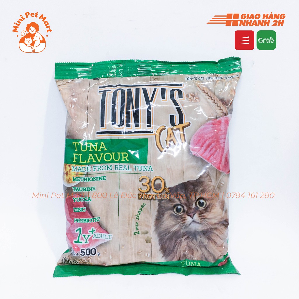 Thức ăn hạt cho mèo trưởng thành TONY CAT 500g