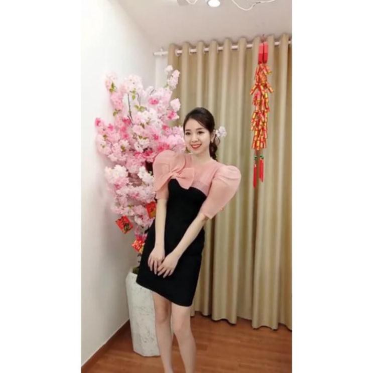 body tay voan phồng đính nơ