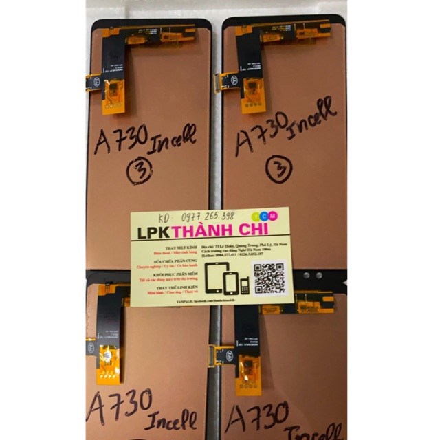 Màn hình Samsung Galaxy A8 Plus 2018 /A730F - Màn Hình Incell Cảm Ứng Liền Kính, Màu Đen/Công Nghệ Oled 2 IC Hoặc 3 IC