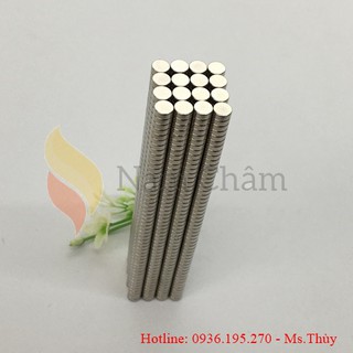 Hộp 100 sản phẩm nam châm vĩnh cửu mạ nikel 5x2 giá khuyến mại