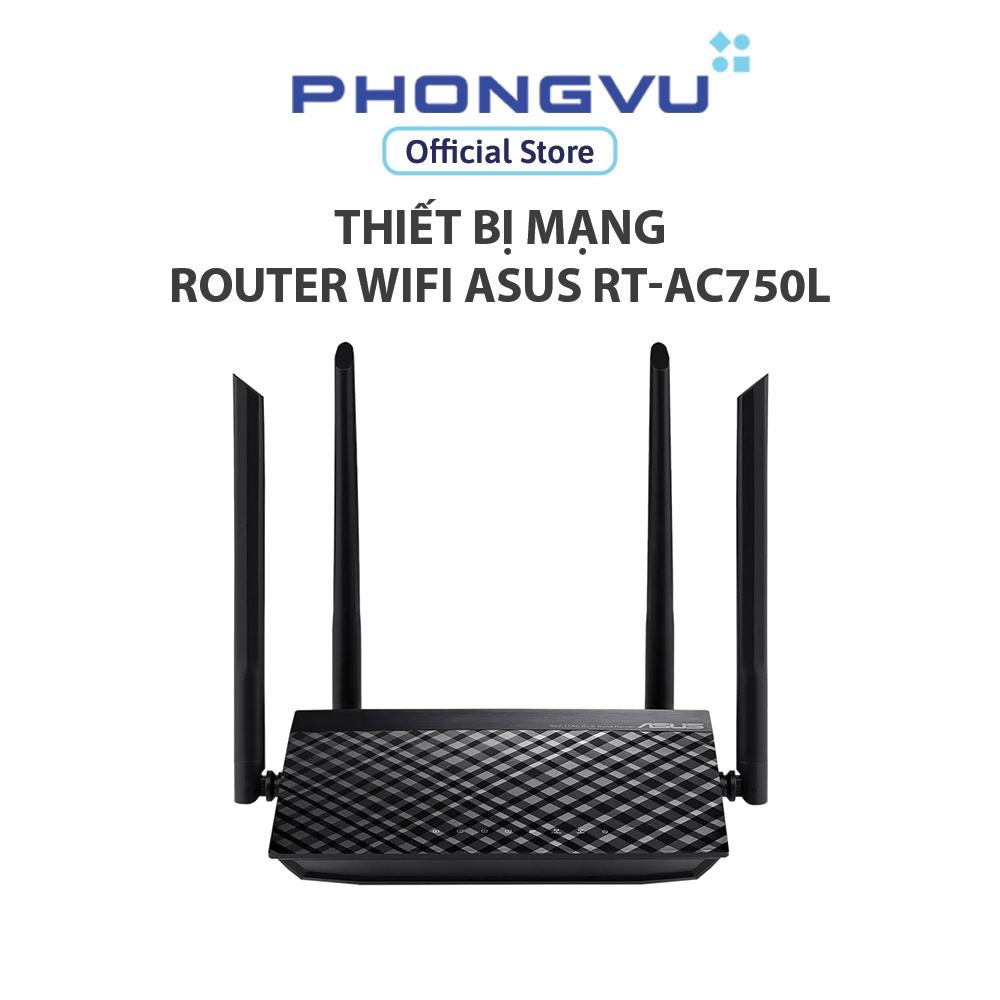 Thiết bị mạng/Router Wifi ASUS RT-AC750L - Bảo hành 36 tháng