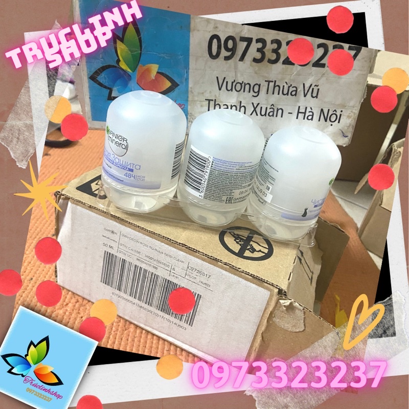 Lăn nách khử mùi Garnier bảo vệ 48h mùi thơm tunh khiết 50ml Nga