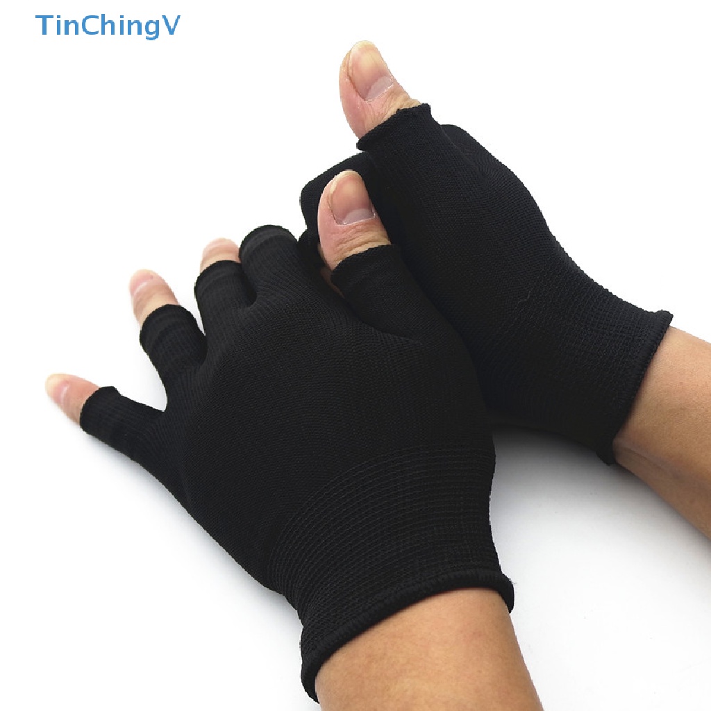 Găng Tay Len Cotton Hở Ngón Thời Trang Cho Nam Nữ