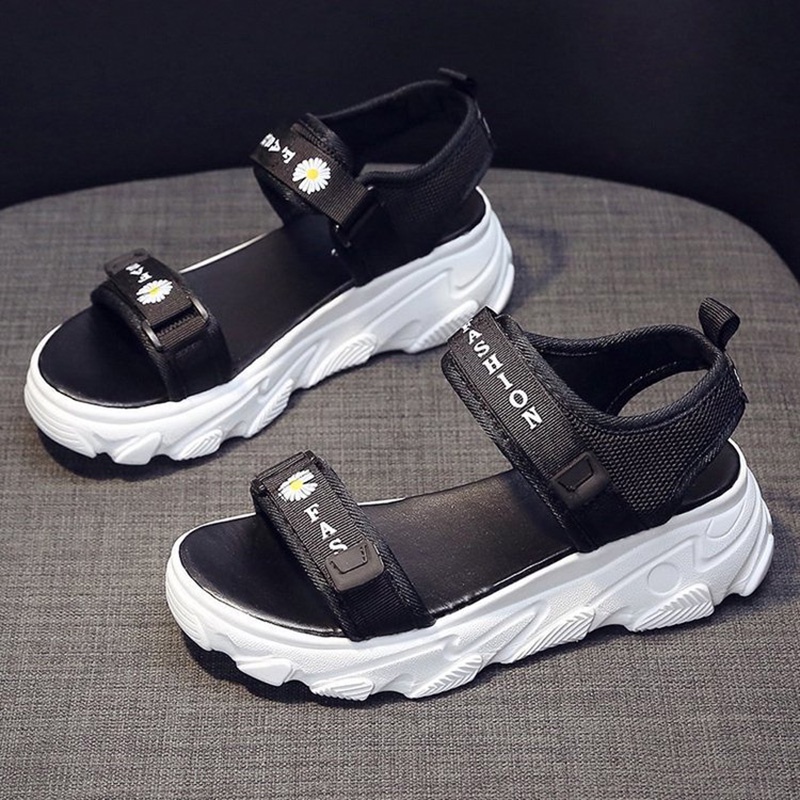 Xăng đan Khóa Dán Đế Dày Thời Trang Thể Thao Nữ