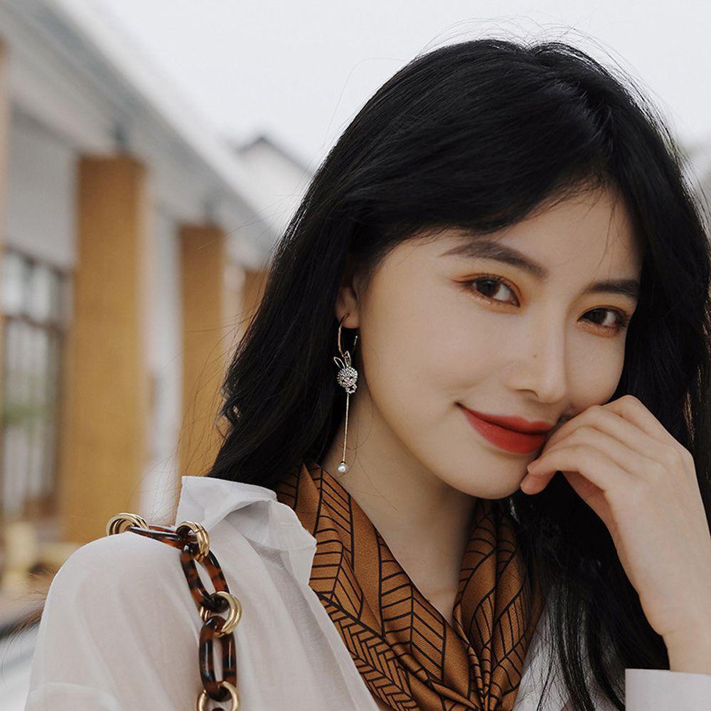 VANES1 Khuyên Tai Tua Rua Hình Thỏ Dễ Thương