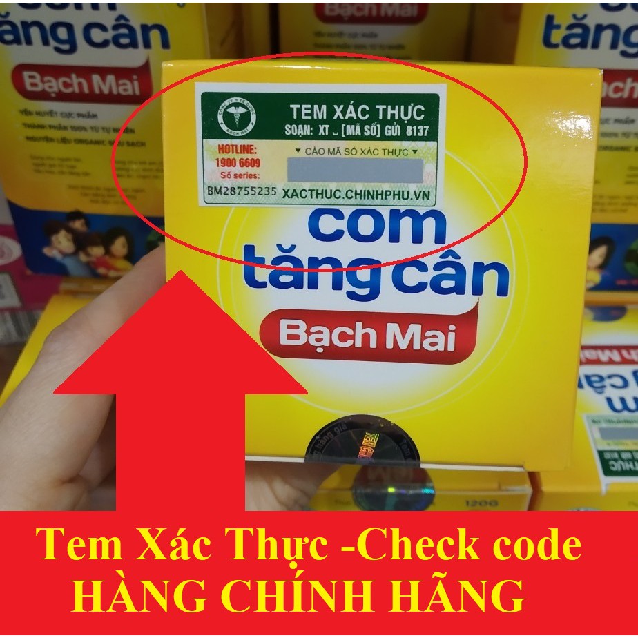 Cốm tăng cân Bạch Mai,giúp ăn ngon,tăng hấp thu ở trẻ biếng ăn,chậm lớn,tăng cân nhanh,an toàn trẻ gầy [lineabon k2d3]