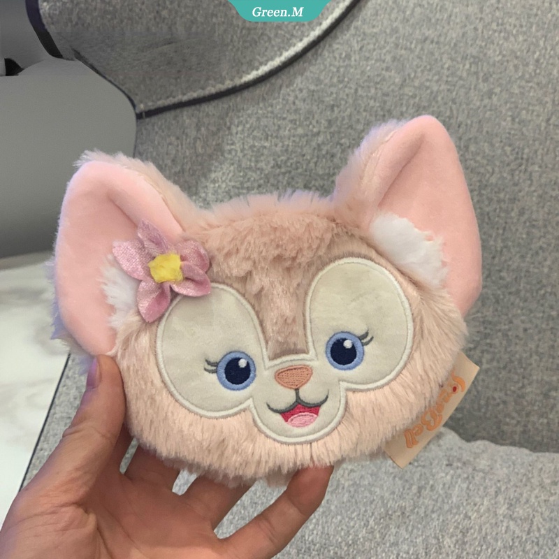 Túi Đựng Bút/Tiền/Mỹ Phẩm Phủ Lông Mềm Có Khóa Kéo In Hình Disney Xinh Xắn