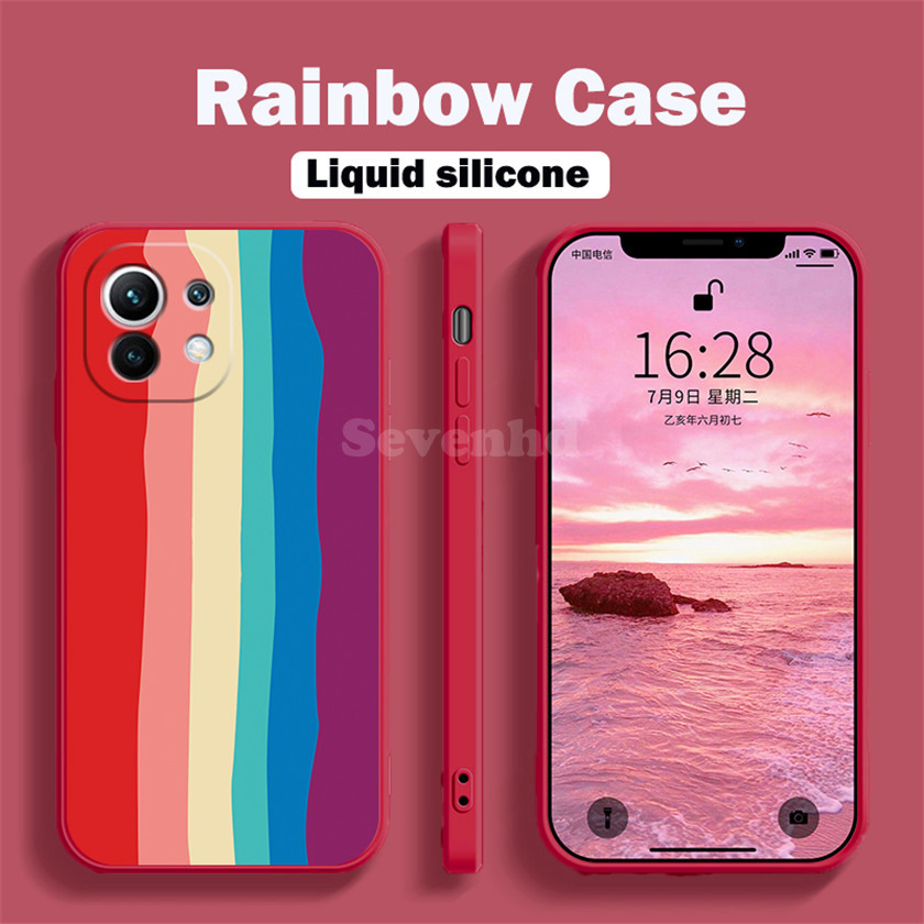 Ốp Lưng Silicone Mềm Màu Cầu Vồng Cho Oppo A55 A9 A5 A31 2020 Reno 5 Pro 3 A5S A3S A92 A72 A52 F11 F9 Pro | BigBuy360 - bigbuy360.vn
