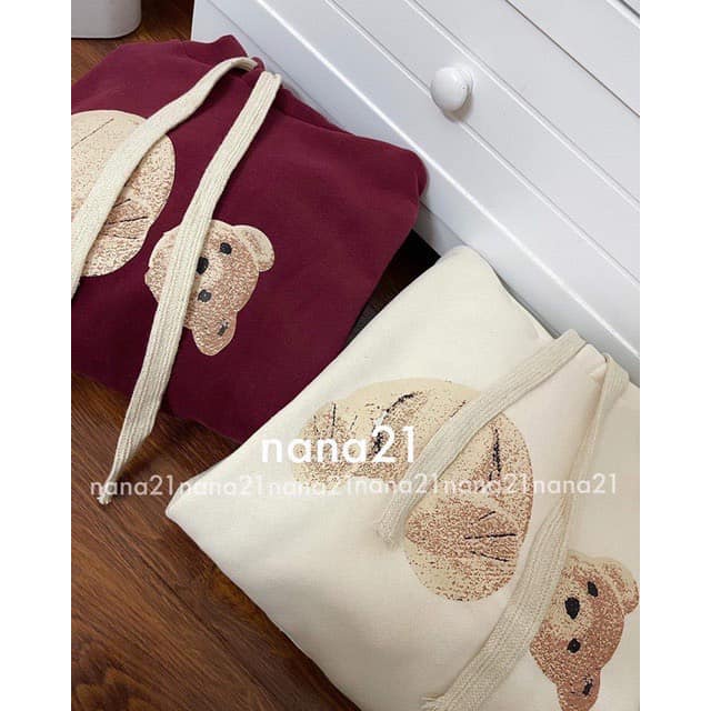 Áo hoodie nữ có mũ hình gấu form rộng , Áo ấm nữ Sonja Store - Áo nỉ hoodie nữ màu BE