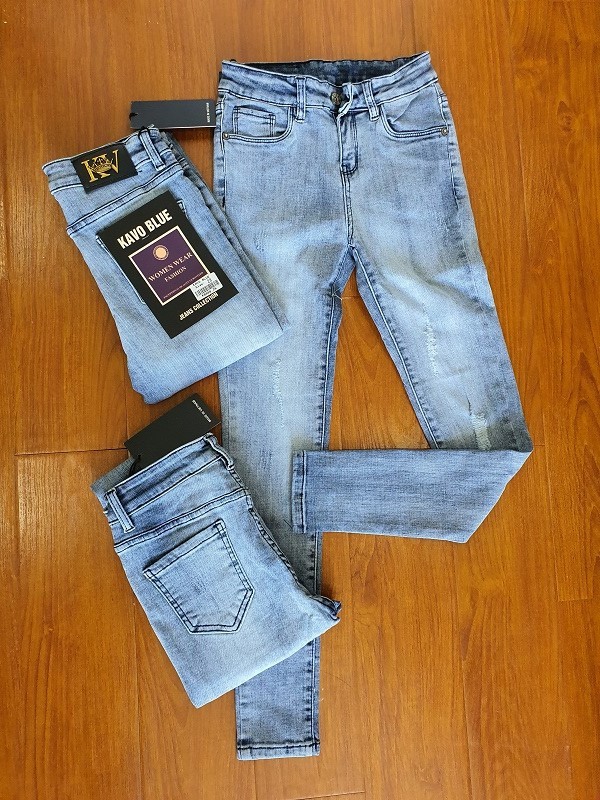 Quần jean xước Skynny Kavo blue phong cách (hỗ trợ phí vận chuyển)
