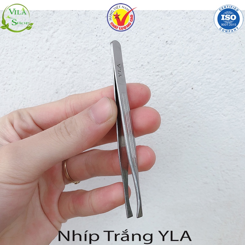 Nhíp Nhổ Lông Mày, Nhíp Đa Năng Nhổ Tóc Bạc YLA Màu Trắng - Thép Không Gỉ Hàng Chuẩn, Đẹp, Bám Tốt