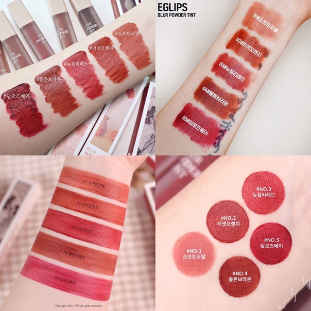 Son kem lì Eglips Blur Powder Tint (Có Sẵn)