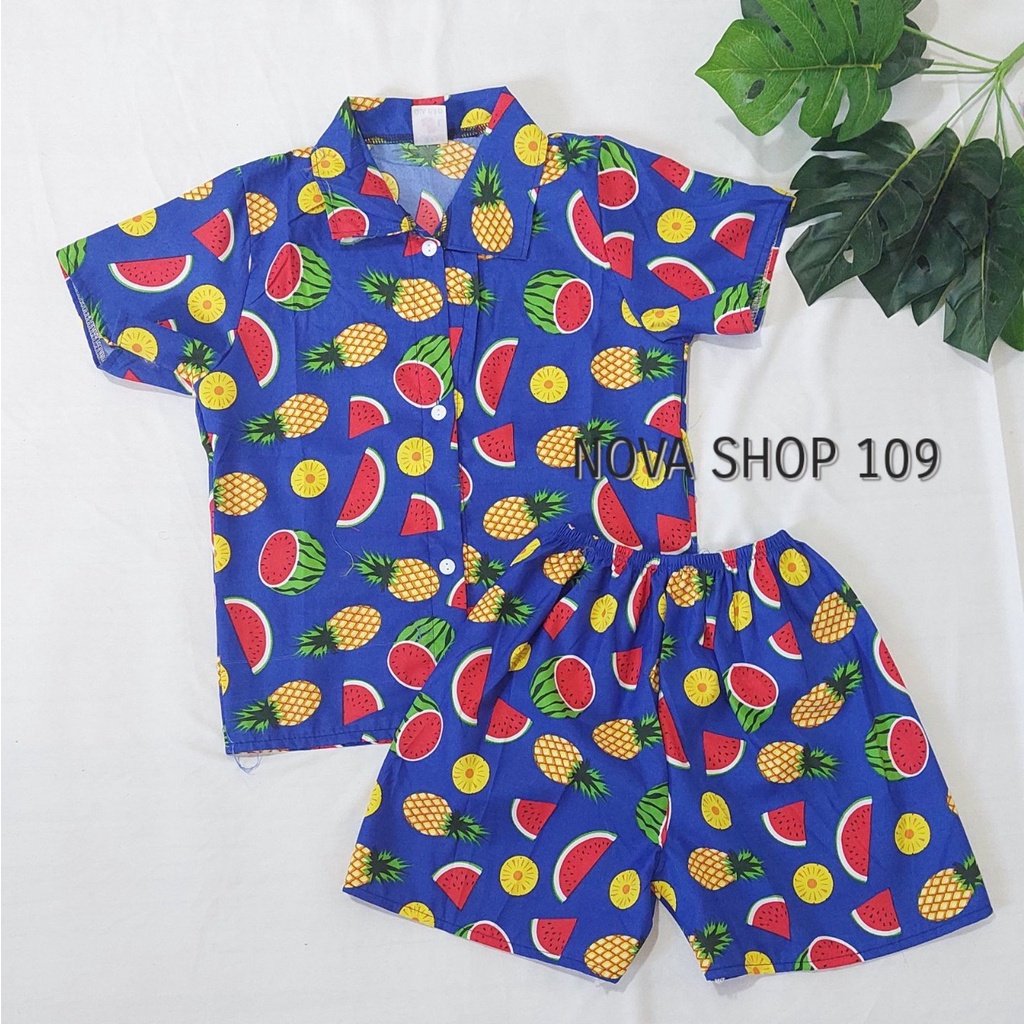 Bộ đồ trái cây đi biển cho bé xinh xắn từ 14-17kg.
