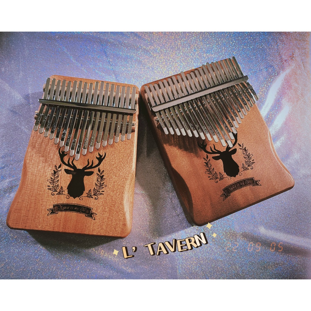 Đàn Kalimba 17 21 phím màu xanh và nâu hình cá voi, nai, radio, mèo, cá heo tiếng hay freeship cực hot