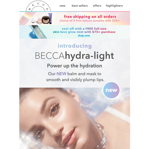 Becca son dưỡng mọng môi 19$ Hydra Light Plumping Lip Balm