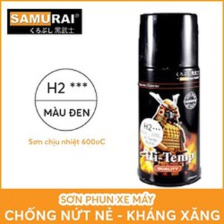Sơn Xịt Samurai Chịu Nhiệt H2 Màu Đen