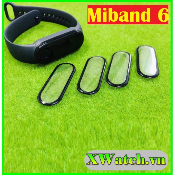 Miếng dán 3D Full màn Xiaomi Miband 8 7 Miband 6 miband 5, miband 4, miband 3 màn viền đen