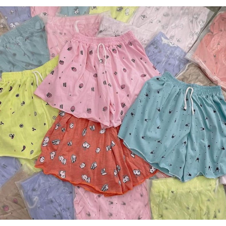 Quần đùi nữ họa tiết dễ thương, quần đùi cotton mặc nhà cho nữ size lớn Chiro | BigBuy360 - bigbuy360.vn
