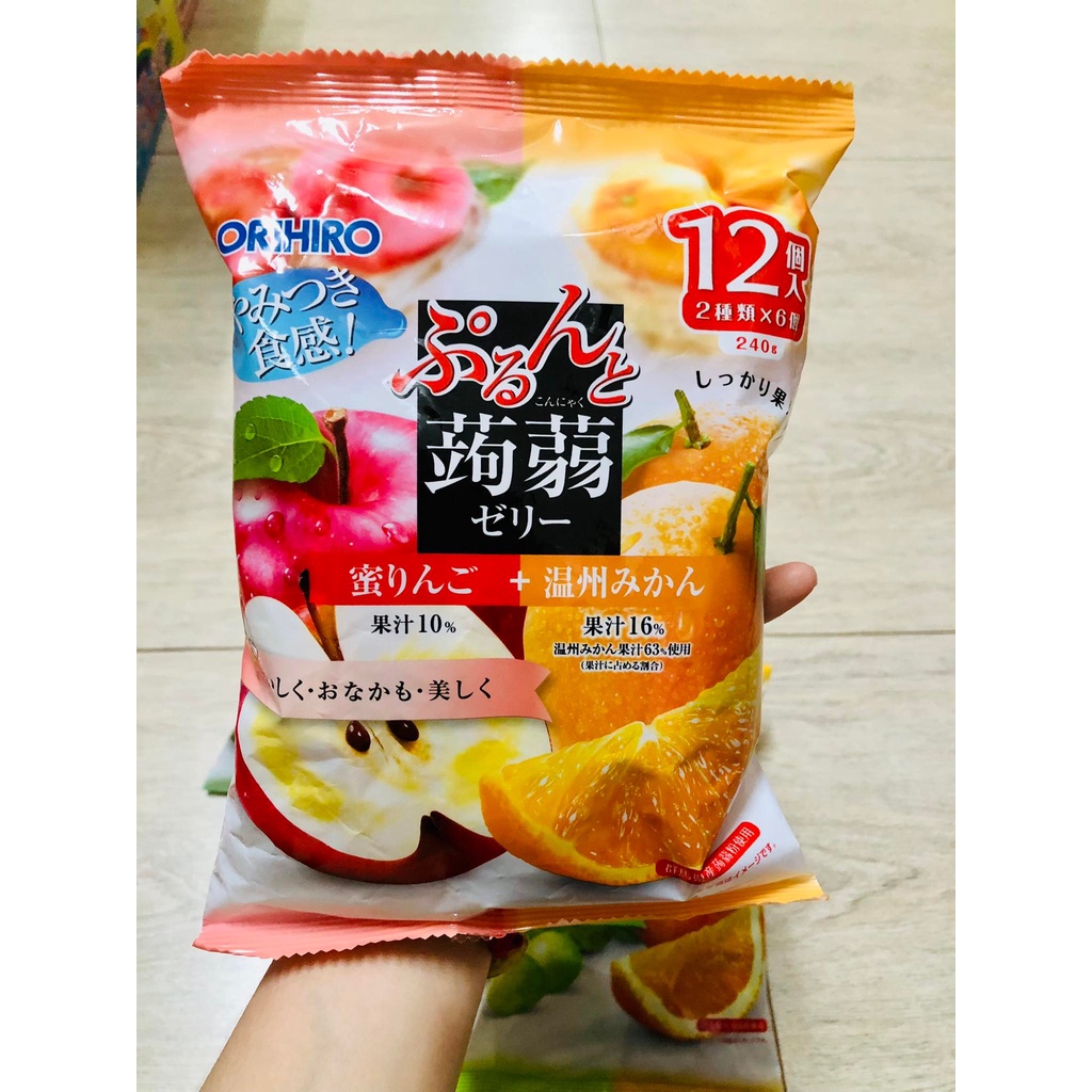 Thạch Trái Cây Orihiro Nhật Bản - Gói 12 cái.