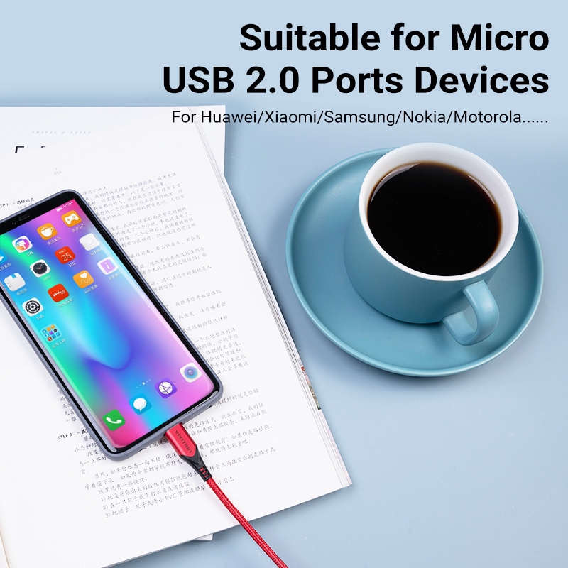 Cáp Sạc VENTION Đầu Cắm Micro USB Dài 1M Cho Điện Thoại Android