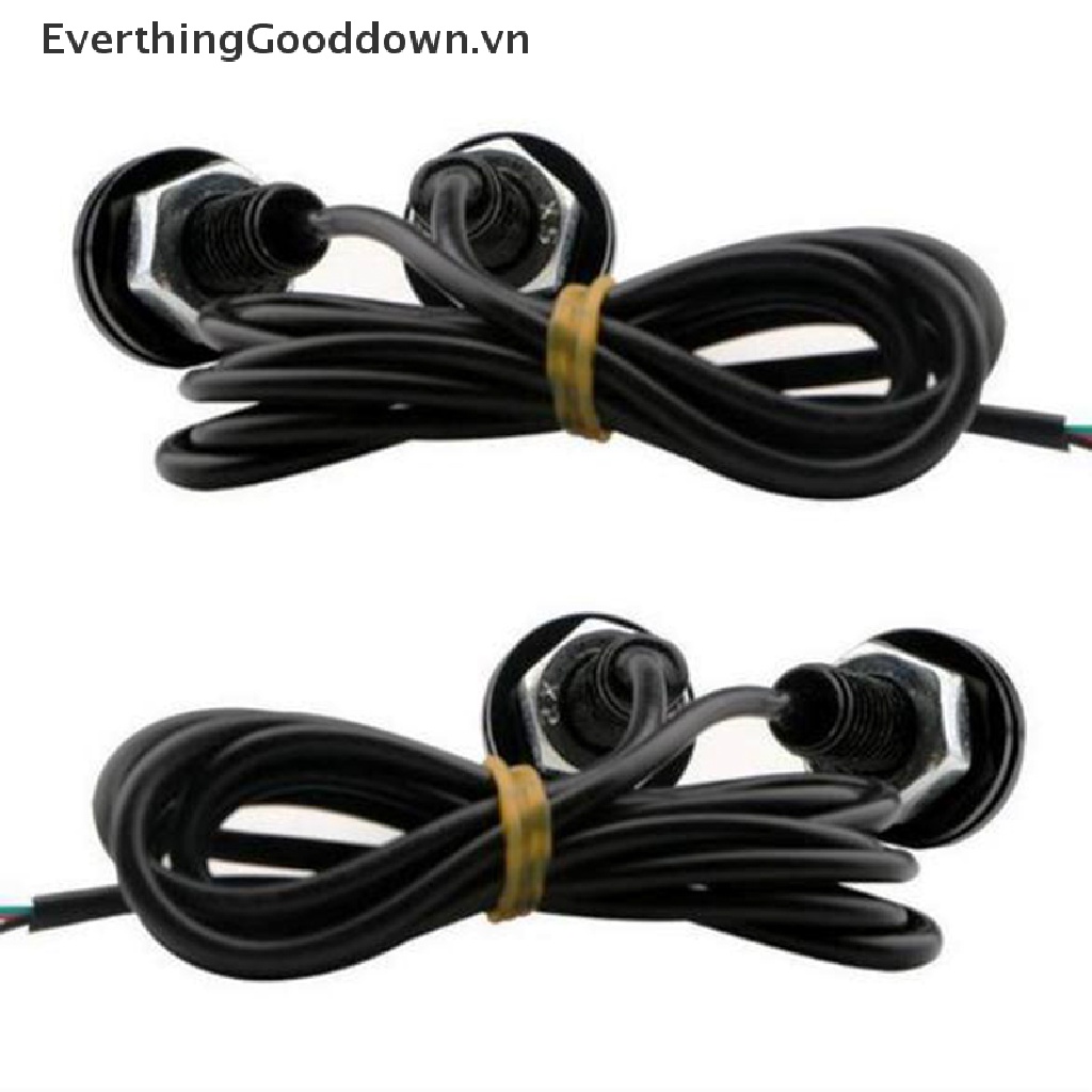 2 Đèn LED Mắt Đại Bàng Ánh Sáng Trắng DC 12V 5W Cho Xe Hơi