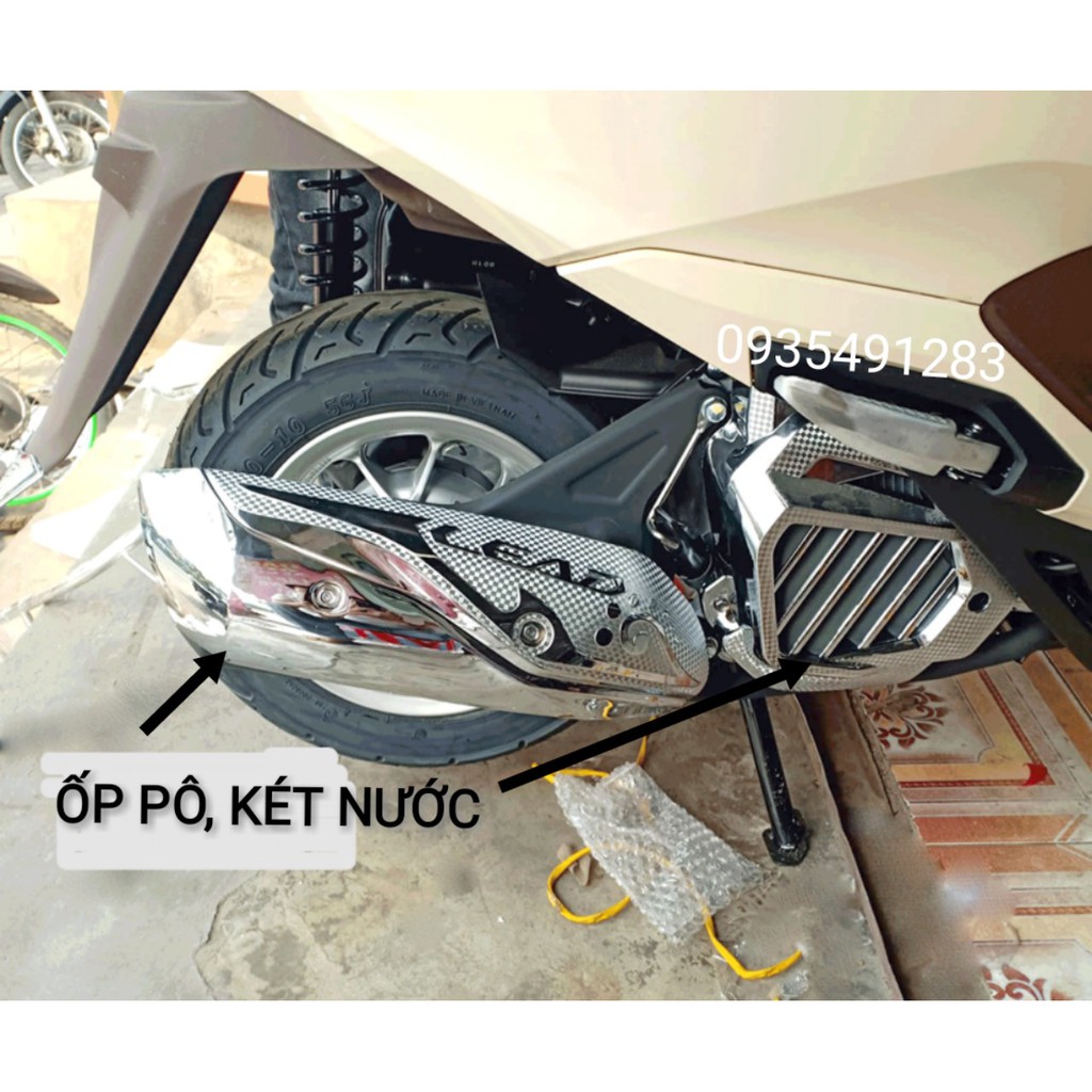 Ốp Xe Lead Xi Mạ Crom 2017-2021, Phụ Kiện Trang Trí Xe Lead, 2018,2019,2020