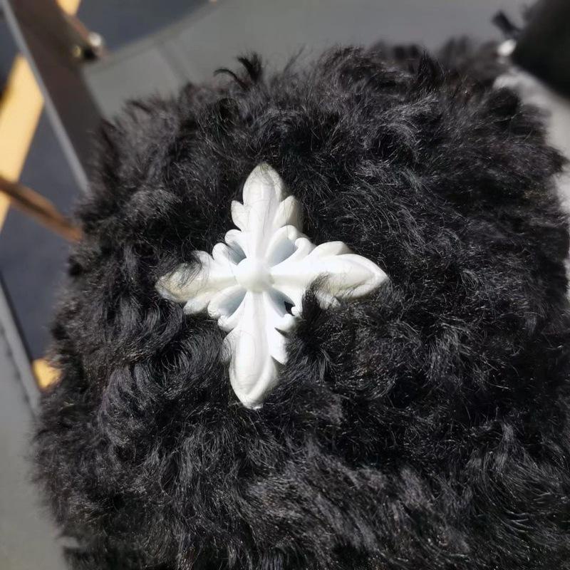 Dép Bông Đi Trong Nhà Bằng Len Lông Nhung Màu Đen Thoải Mái Thời Trang Cho Nữ