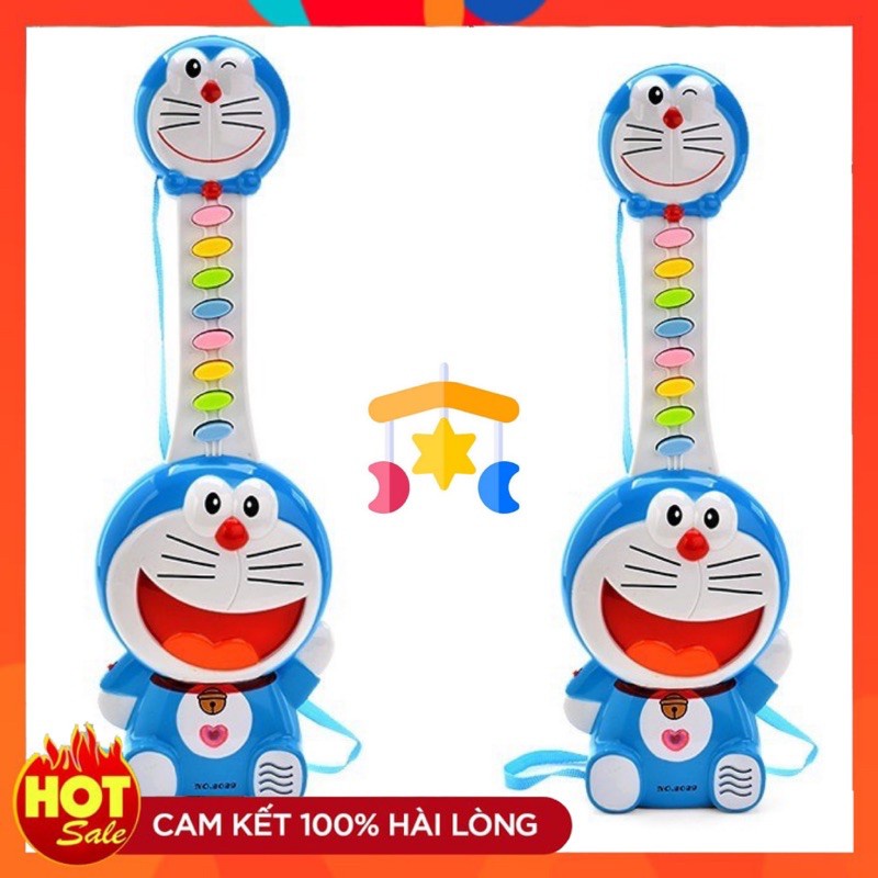 Đồ Chơi Đàn Ghitar Hình Doraemon Dùng Pin Phát Nhạc Cho Bé BKid21