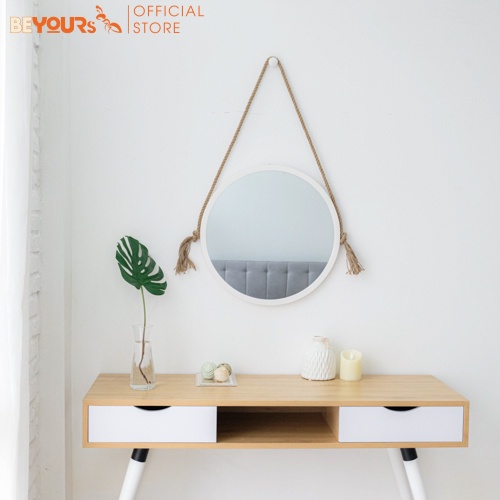 Gương Tròn Soi Treo Tường BEYOURs Khung Gỗ Decor Mia-Circle-Mirror Trang Điểm Đẹp Nội Thất Phòng Ngủ