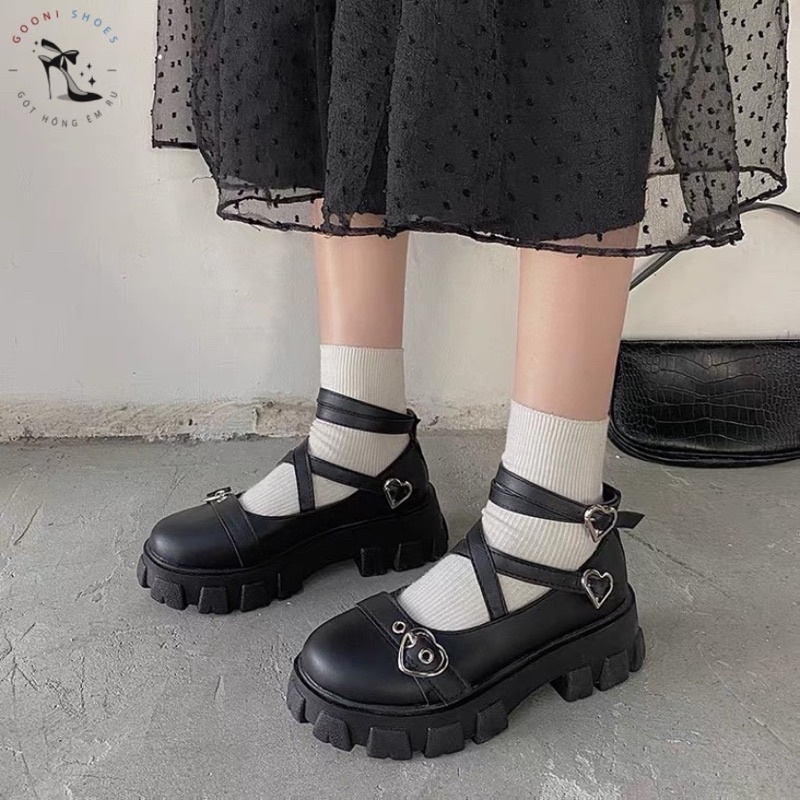 Giày sục Mary Jane phong cách Nhật Bản, phong cách Lolita thời trang dành cho nữ