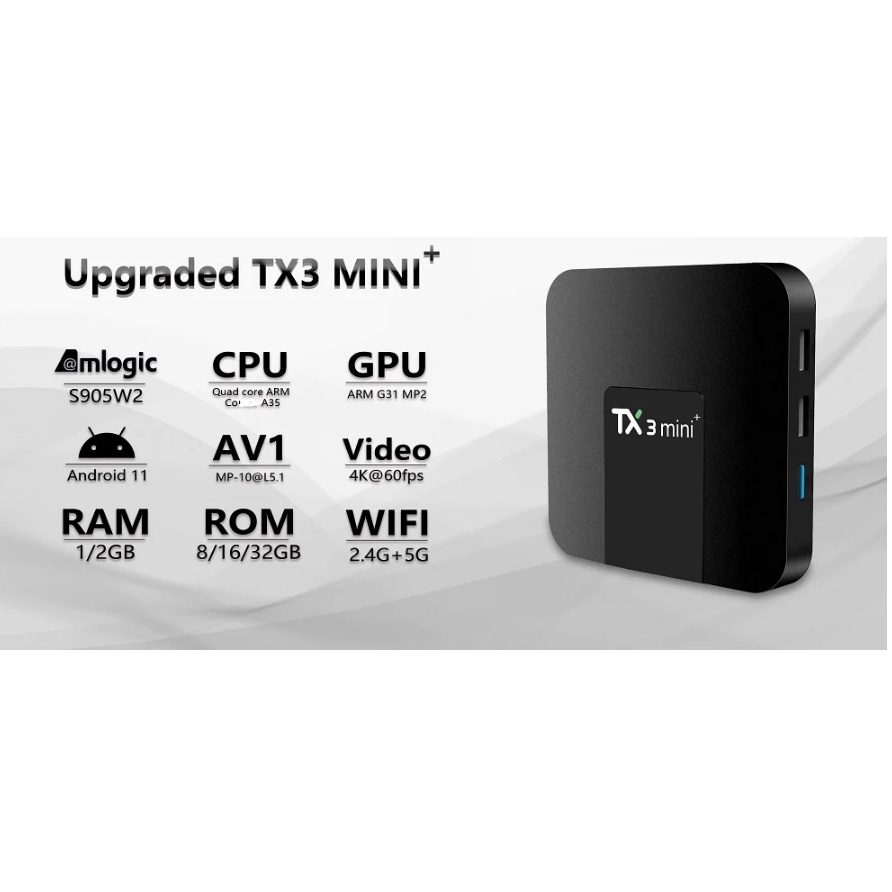 Tivi box . Android TV TX3 Mini Plus, New 2022, S905W2, AndroidTV 11.0