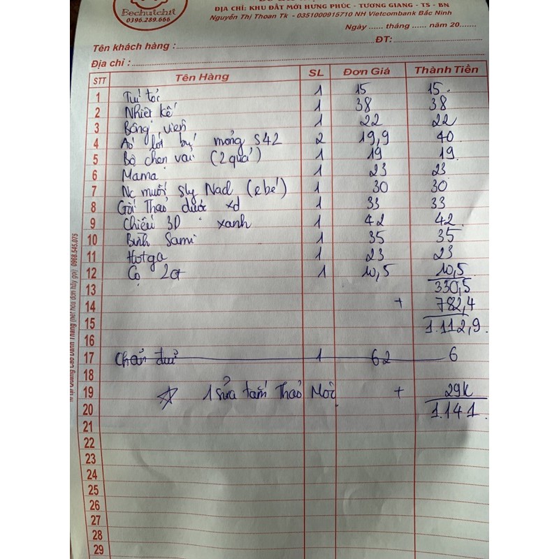 Combo đi sinh 9/5/2021