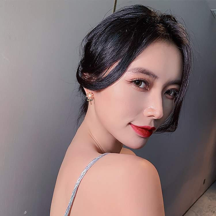Bông Tai Mạ Bạc 925 Hình Hoa Phong Cách Hàn Quốc