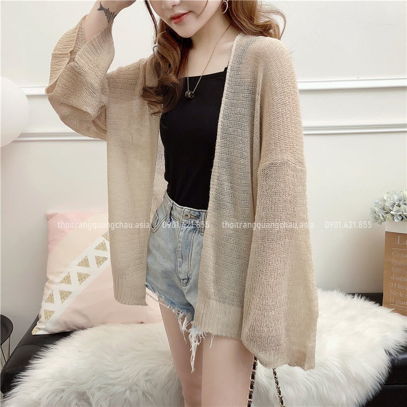 (Hàng Đẹp) Áo khoác Cardigan, Áo Khoác Len Mỏng Đi Chơi, Dạo Biển #A-65652