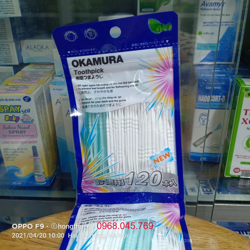 Tăm nhựa nha khoa OKAMURA Toothpick gói 120 Cây