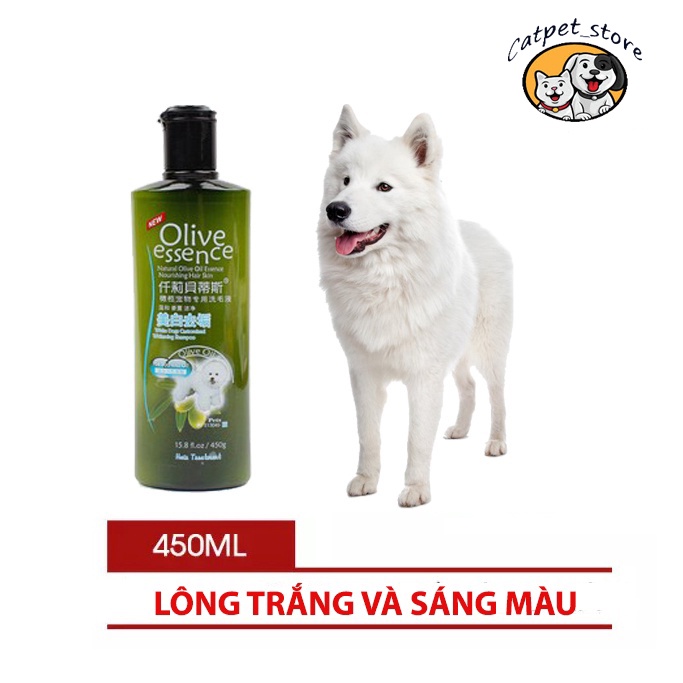 Sữa tắm chó mèo Olive Essence cao cấp,sữa tắm thú cưng cao cấp chiết xuất từ thảo dược tự nhiên 450ml sữa tắm thú cưng c
