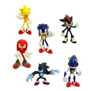 Set 6 mô hình nhân vật game nhím Sonic bằng PVC
