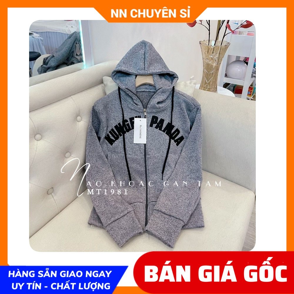 Áo khoác gân tăm cho nữ chất vải mềm co giãn lên phom ôm dáng thêu chữ dễ thương MT1981