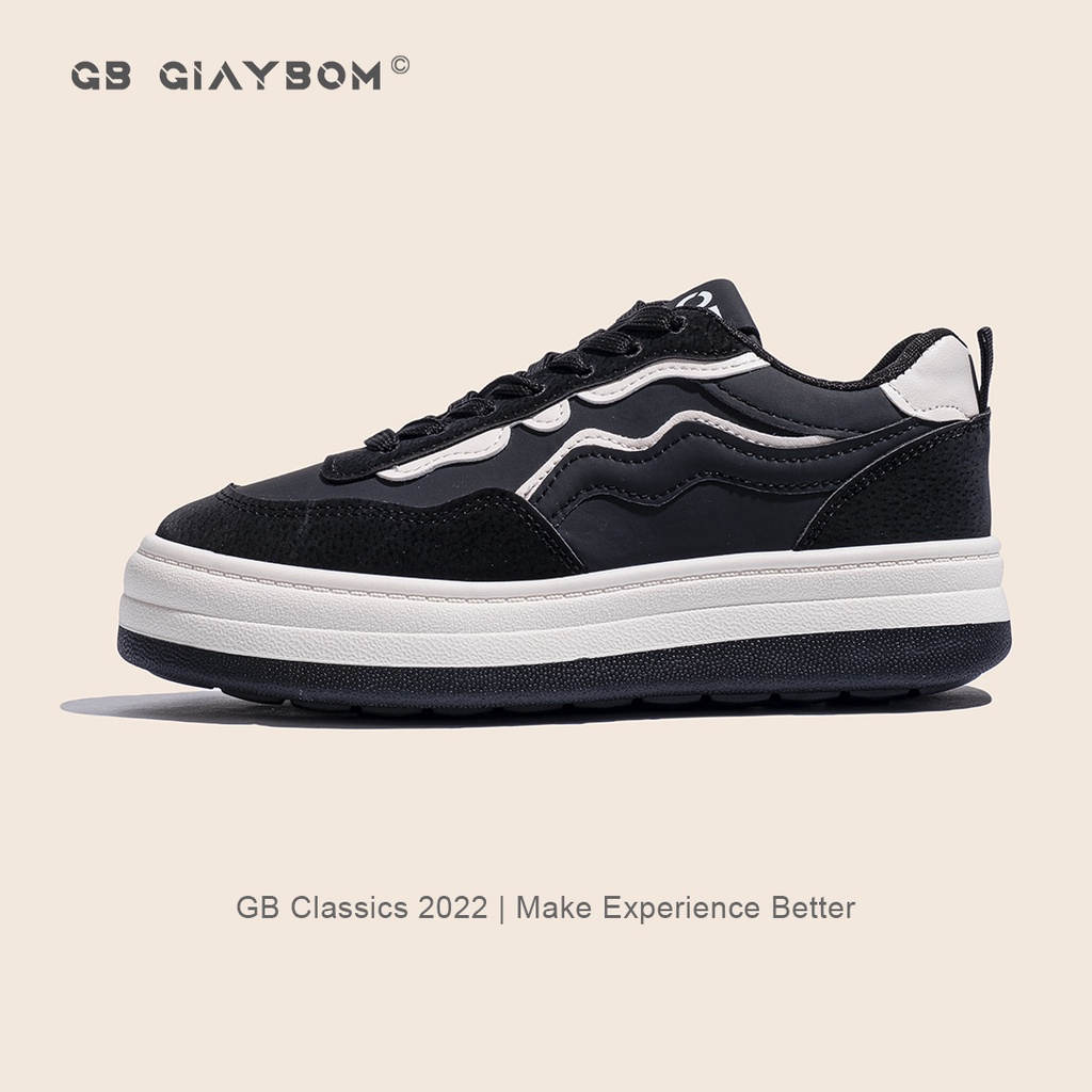 Giày Thể Thao Nữ Đế Cao 5 cm Siêu Nhẹ giayBOM GB Warriors B1615