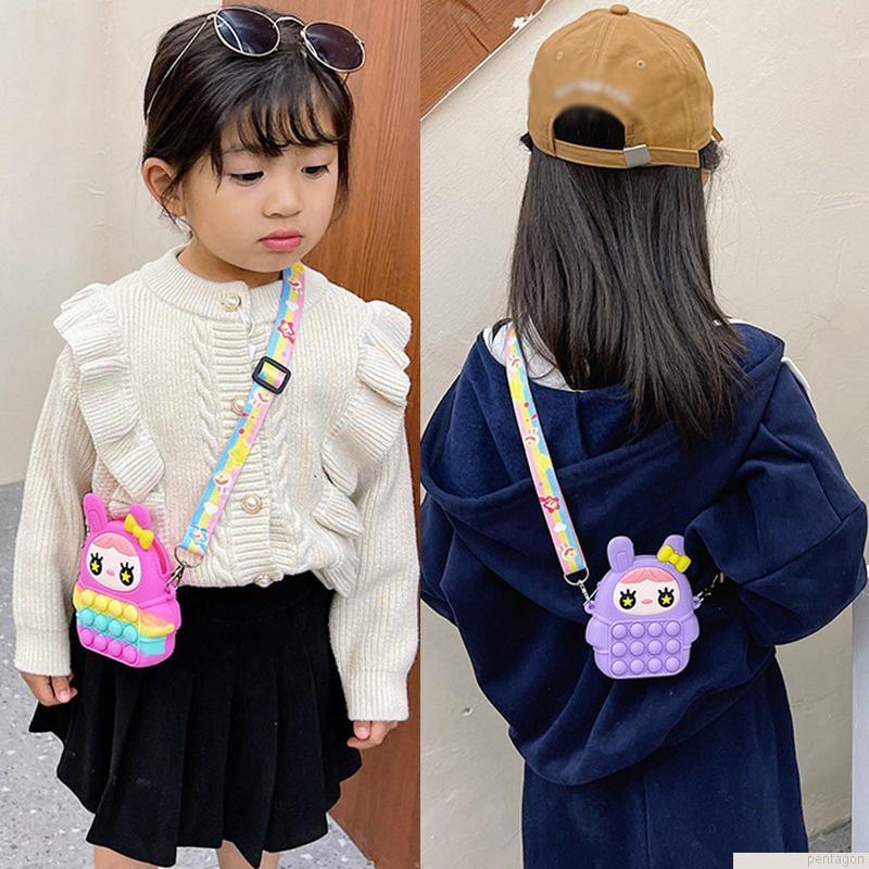 Túi đeo vai hình thỏ bằng silicon dễ thương cho bé chất lượng cao