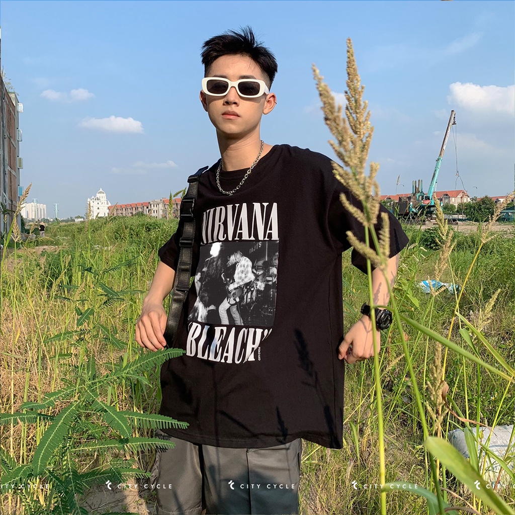 Áo thun nam nữ Nirvana Bleach City Cycle - Áo thun tay lỡ Unisex form rộng Local Brand | BigBuy360 - bigbuy360.vn