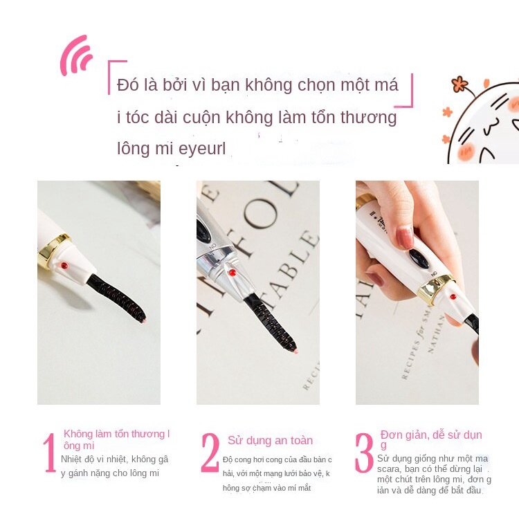 Dụng cụ uốn mi bằng điện eyecurl kẹp lông mi mini sưởi ấm uốn cong lâu dài cầm tay Eyecurl | BigBuy360 - bigbuy360.vn